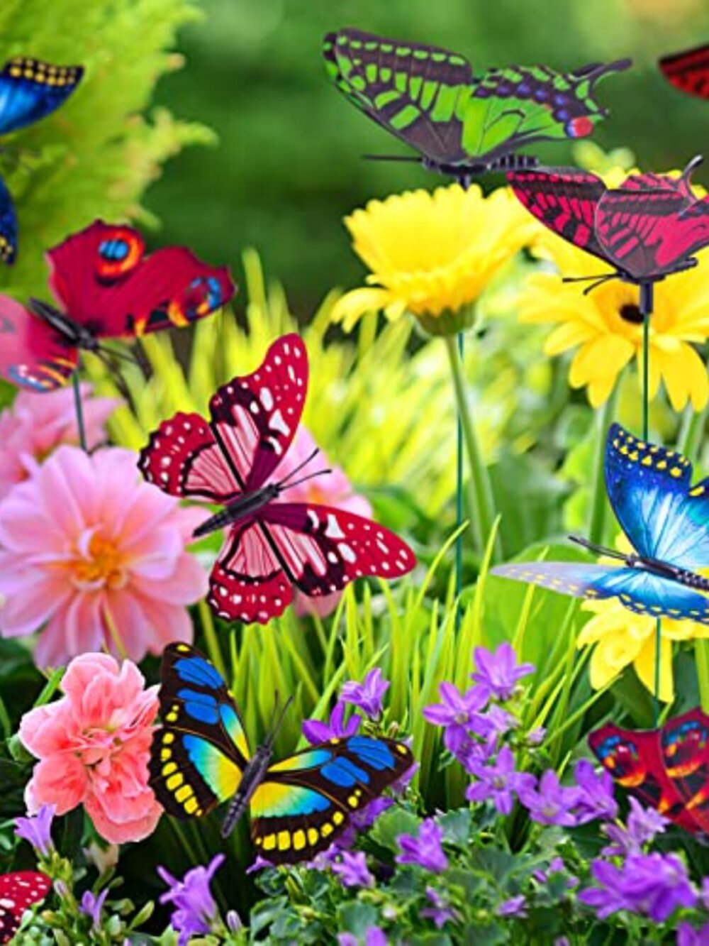 50PCS Butterfly Garden Decorations 11.8 inch‎ Butterfly Stakes
